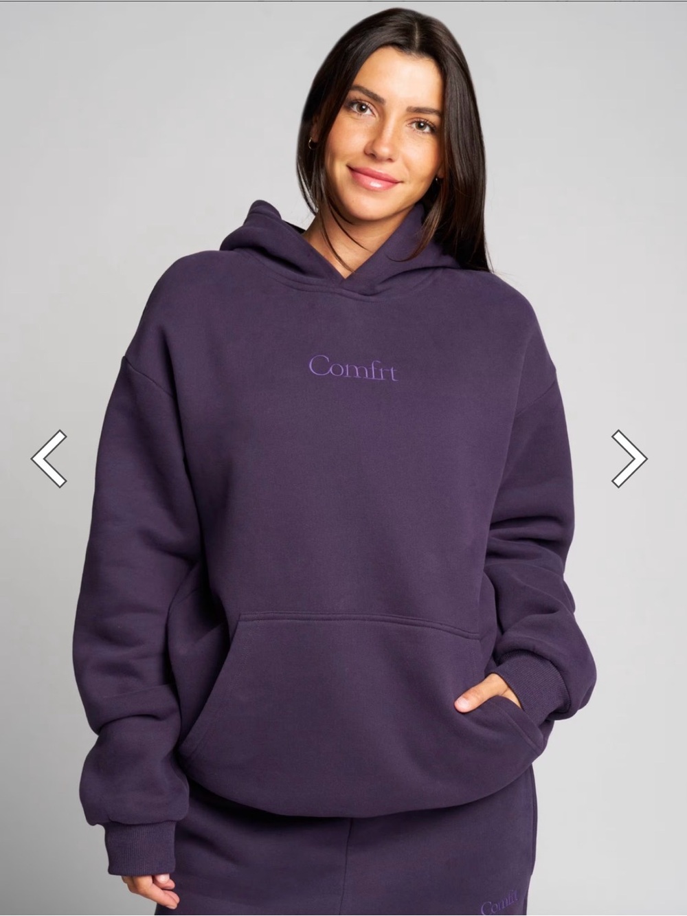 Comfort Signature Pullover Hoodie L Blackberry